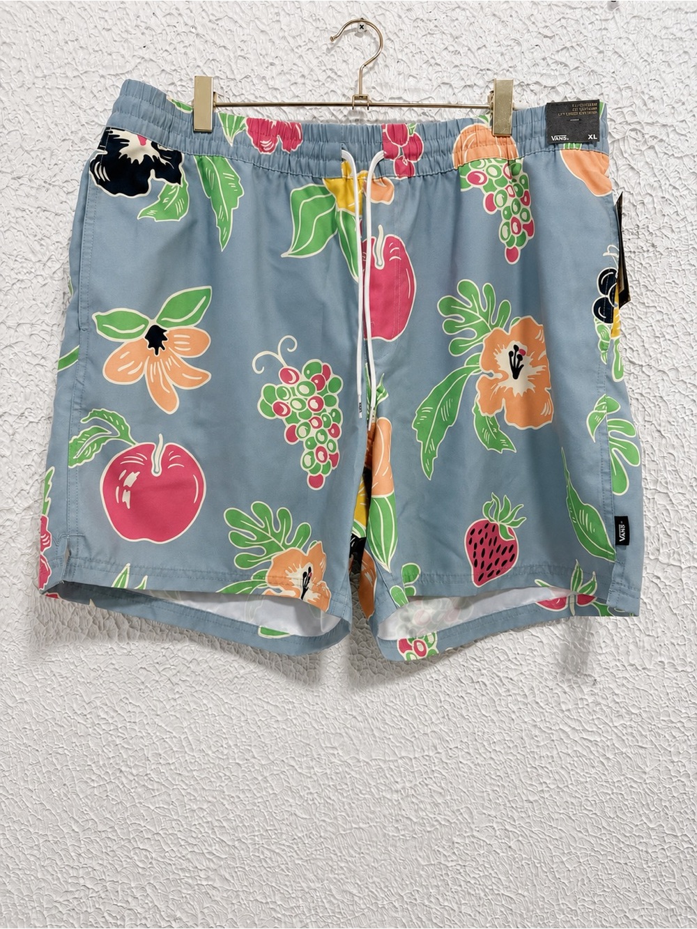 Vans Primary Print Floral Fruit Boardshorts Swim Trunks Men’s XL